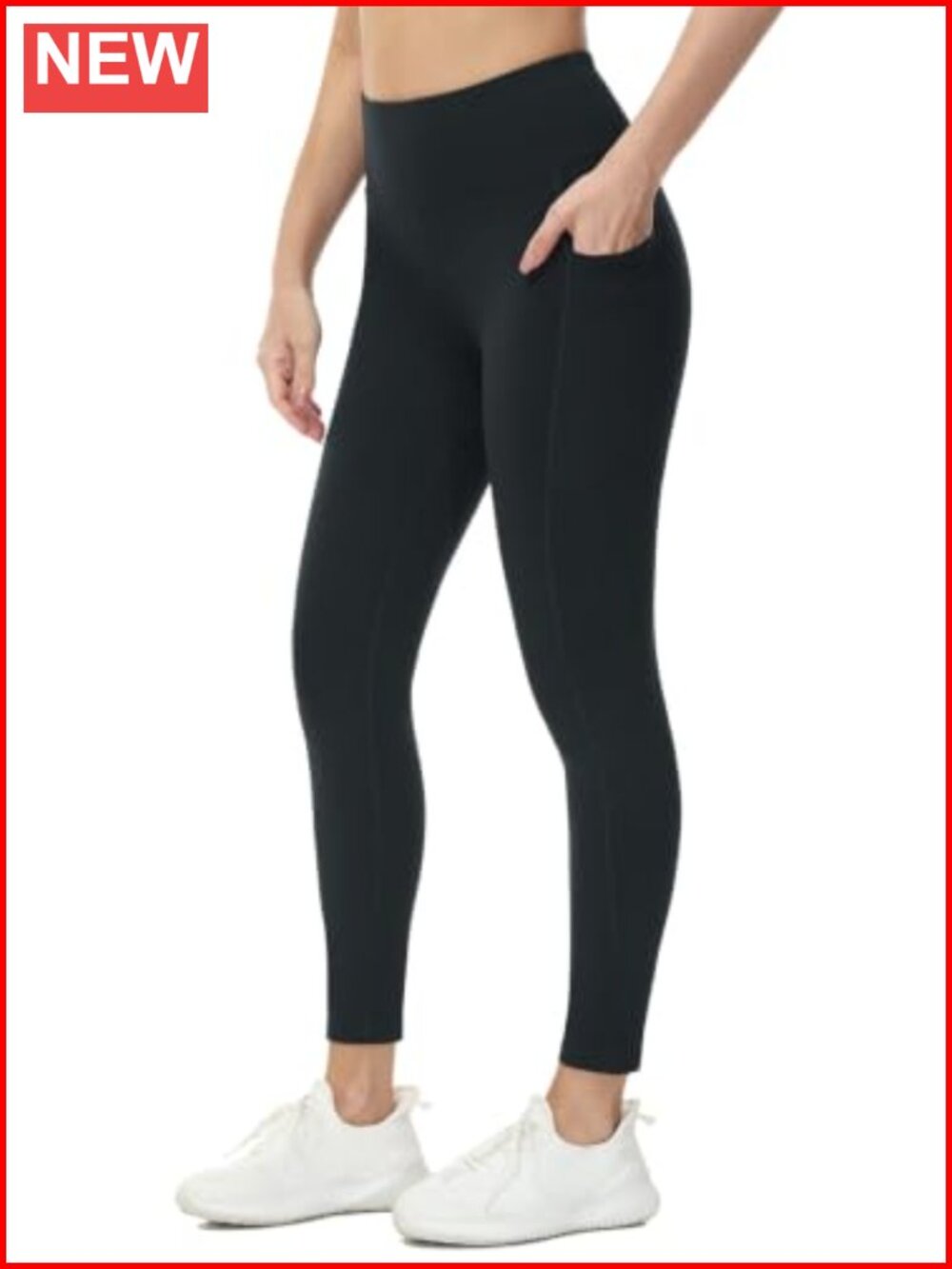 Fleece Lined Thermal Leggings with Pockets High Waist